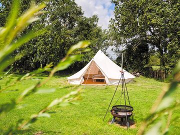 Outside of bell tent