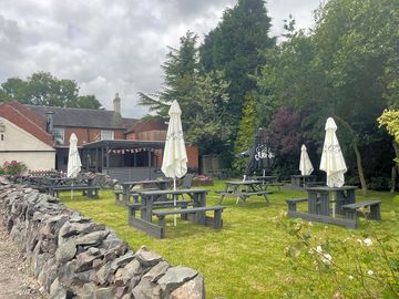 Beer garden behind the pub