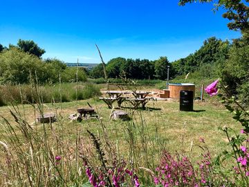 Picnic area by each lodge