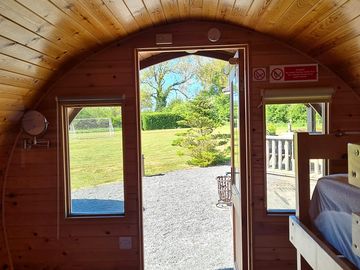 View from inside the pods
