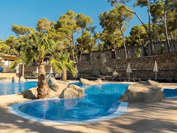 The outdoor swimming pool