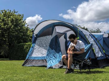 XL grass tent pitch with electric