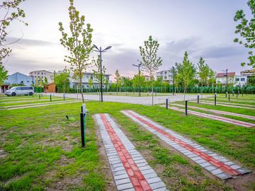 Landscaped grass pitches