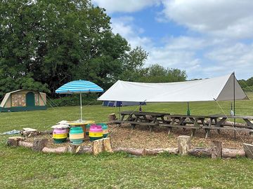 Seating near the barbecue