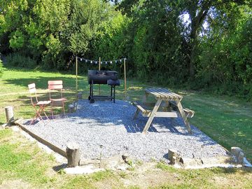 Barbecue area with seating