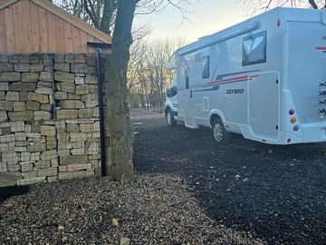 Motorhome pitch with hot tub