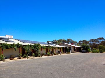Blue sky over the site
