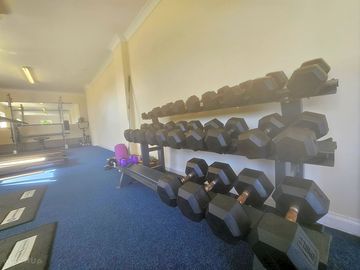 Dumbbells in the fitness centre
