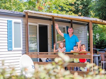 Caravan with deck