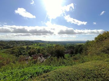 View over shaftesbury to dorset countryside