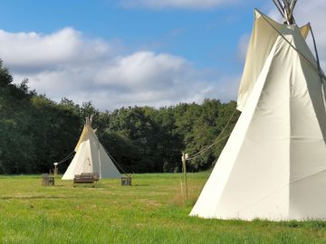 Tipis with their own seating area