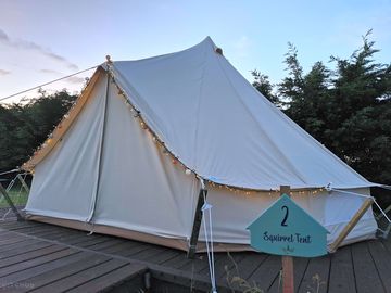 Example tent with kitchen facilities
