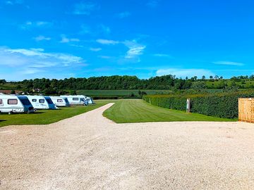 View from the entrance to the campsite.