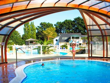 Covered and heated pool