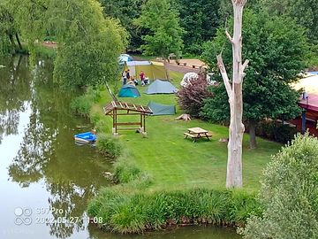 Pitches overlooking the lake