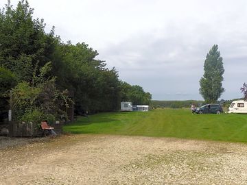 Looking across the pitches