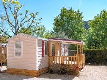 Static caravan exterior