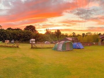 Sunset over the fields