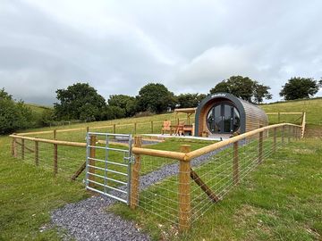 Enclosed garden surrounding the pod