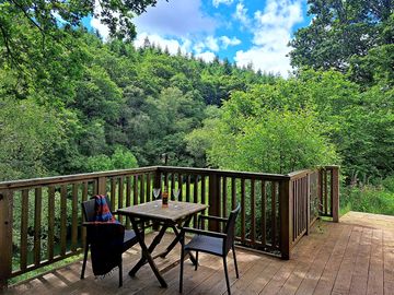 The hide has an amazing treetop decking - perfect for sunbathing