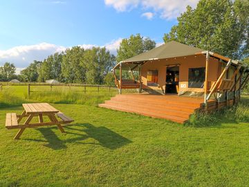 Exterior of the safari lodge
