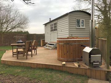 Hot tub on the decking