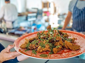 Delicious food from resident chef, robbie tack from nourish