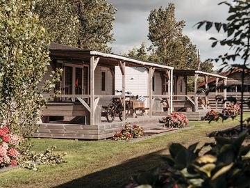 Chalets in landscaped gardens