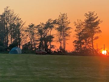 Camping sunset