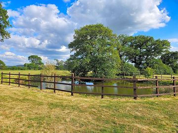 The onsite pond