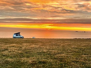 Sunset on site