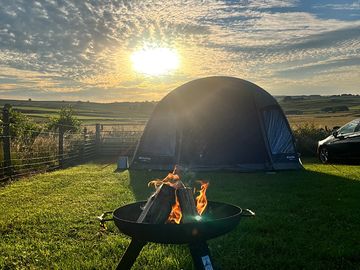View of our tent on the site
