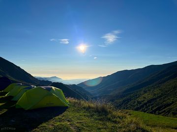 il panorama dalle tende
