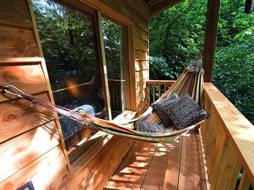 Relax in the hammock on the balcony