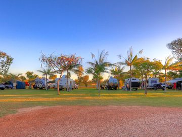 Electric grass and earth touring pitch