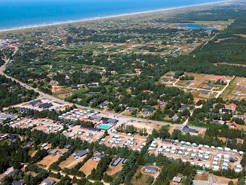 Owerwiev of the campsite. Only 800 m. to the beach