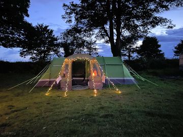 Camp by night. Pitch 8 (possibly the biggest pitch on the site fyi)