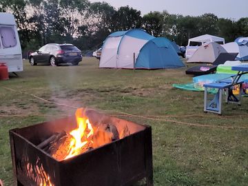 Evening relaxing in front of the firepit
