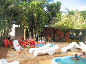Pool with loungers