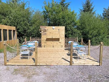Our outside bar area on the camping field