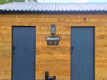 Shower and toilet block