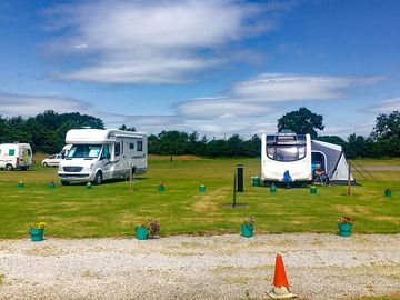 Spacious grassy pitches