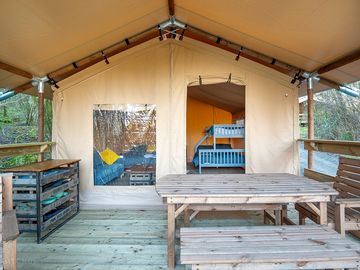 External of safari tent