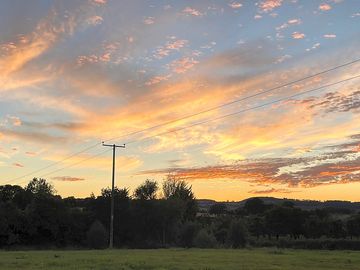 Sunset at the site