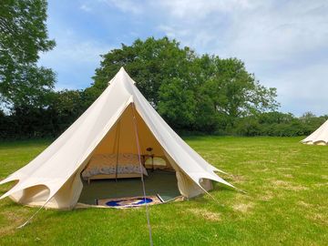 Well-spaced out tents for privacy and peace