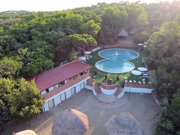 Aerial view of the swimming pool