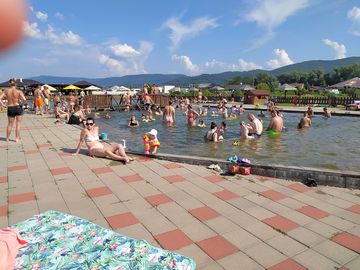 Mountain views from the swimming pool