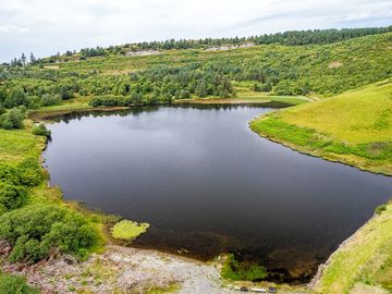Aerial view of the lake