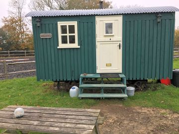 Outside the couples-only hut