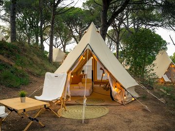 Bell tent sleeping two